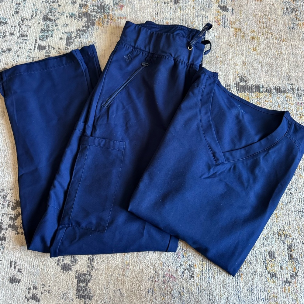 MedCouture Navy Blue Scrub Set